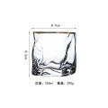 Creative Twill Glass Cup, Irregular Shaped Whisky Glass Cup